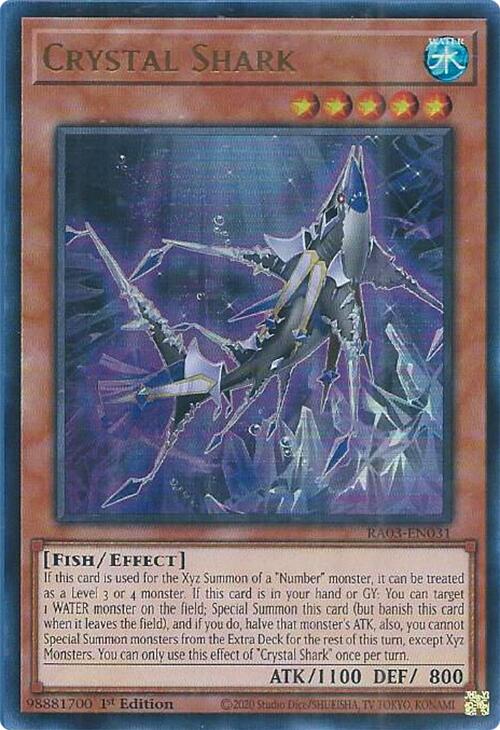 Crystal Shark (UR) [RA03-EN031] Ultra Rare | Dragon's Lair Comics and Fantasy Houston TX