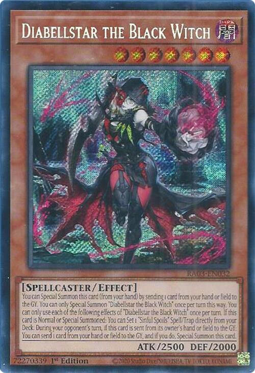 Diabellstar the Black Witch (Secret Rare) [RA03-EN032] Secret Rare | Dragon's Lair Comics and Fantasy Houston TX