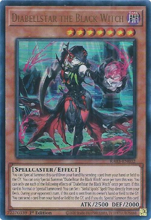 Diabellstar the Black Witch (UR) [RA03-EN032] Ultra Rare | Dragon's Lair Comics and Fantasy Houston TX