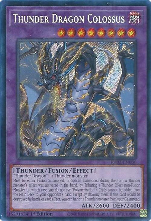 Thunder Dragon Colossus (Secret Rare) [RA03-EN036] Secret Rare | Dragon's Lair Comics and Fantasy Houston TX