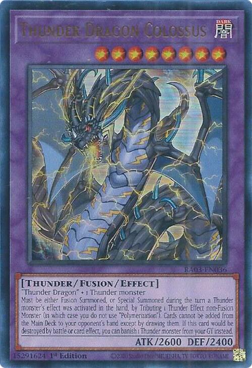 Thunder Dragon Colossus (UR) [RA03-EN036] Ultra Rare | Dragon's Lair Comics and Fantasy Houston TX