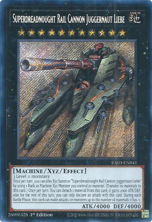 Superdreadnought Rail Cannon Juggernaut Liebe (Secret Rare) [RA03-EN041] Secret Rare | Dragon's Lair Comics and Fantasy Houston TX