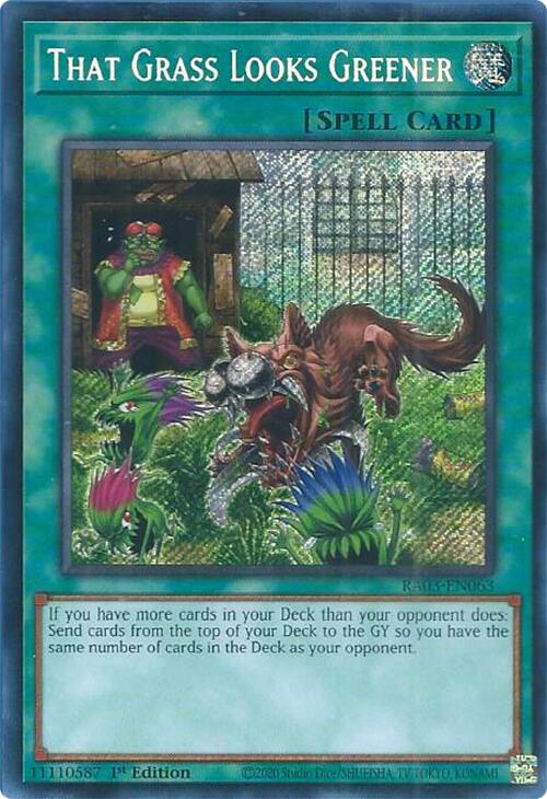 That Grass Looks Greener (Secret Rare) [RA03-EN063] Secret Rare | Dragon's Lair Comics and Fantasy Houston TX