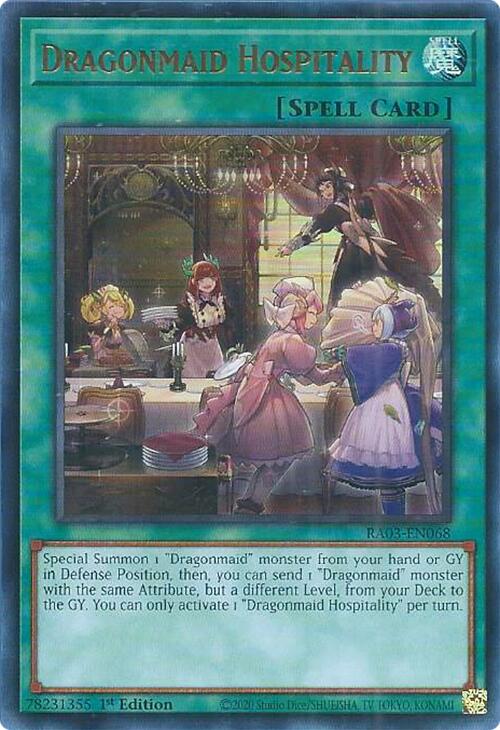 Dragonmaid Hospitality (UR) [RA03-EN068] Ultra Rare | Dragon's Lair Comics and Fantasy Houston TX