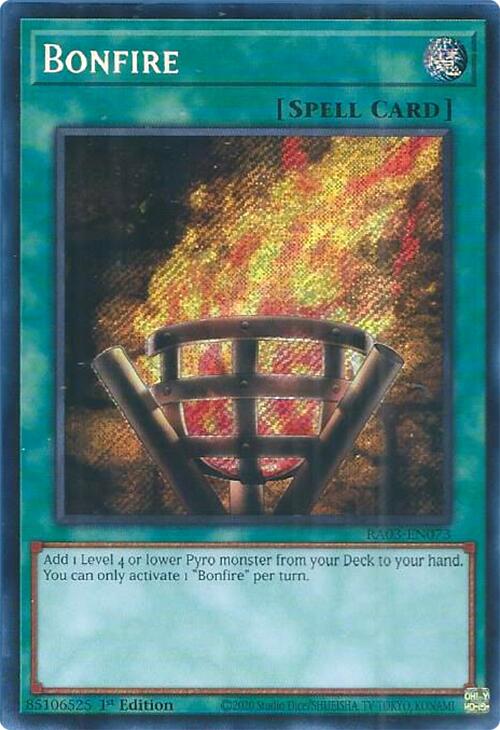 Bonfire (Secret Rare) [RA03-EN073] Secret Rare | Dragon's Lair Comics and Fantasy Houston TX