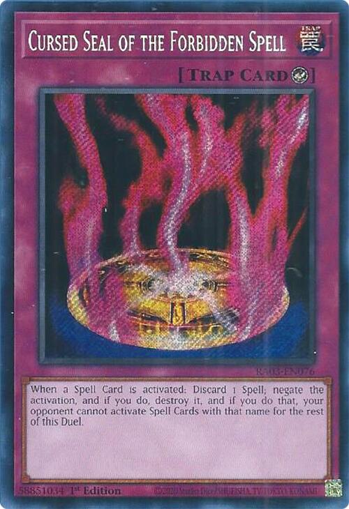 Cursed Seal of the Forbidden Spell (Secret Rare) [RA03-EN076] Secret Rare | Dragon's Lair Comics and Fantasy Houston TX