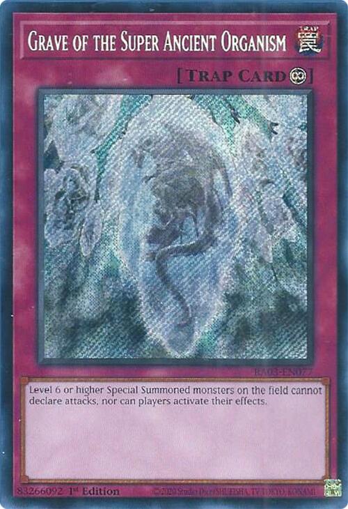 Grave of the Super Ancient Organism (Secret Rare) [RA03-EN077] Secret Rare | Dragon's Lair Comics and Fantasy Houston TX