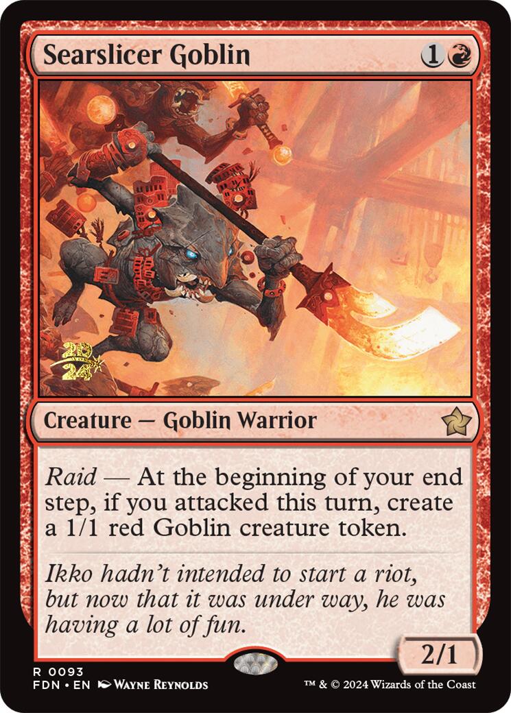 Searslicer Goblin [Foundations Prerelease Promos] | Dragon's Lair Comics and Fantasy Houston TX