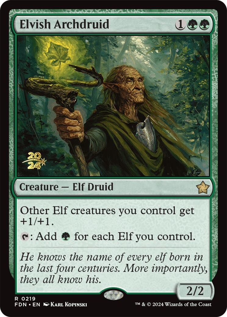 Elvish Archdruid [Foundations Prerelease Promos] | Dragon's Lair Comics and Fantasy Houston TX