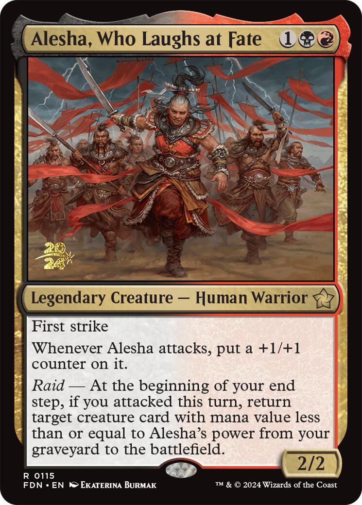 Alesha, Who Laughs at Fate [Foundations Prerelease Promos] | Dragon's Lair Comics and Fantasy Houston TX