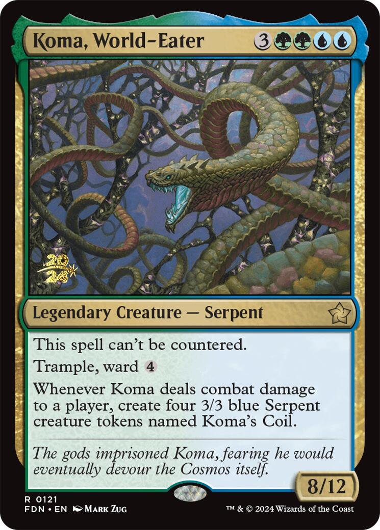 Koma, World-Eater [Foundations Prerelease Promos] | Dragon's Lair Comics and Fantasy Houston TX