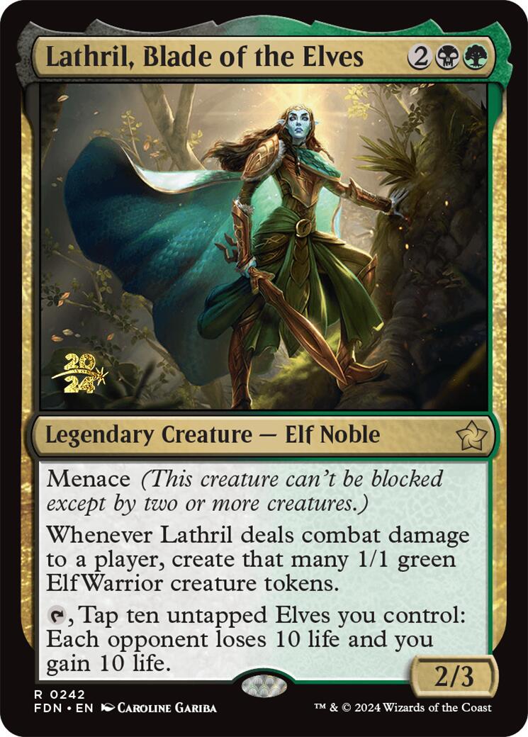 Lathril, Blade of the Elves [Foundations Prerelease Promos] | Dragon's Lair Comics and Fantasy Houston TX