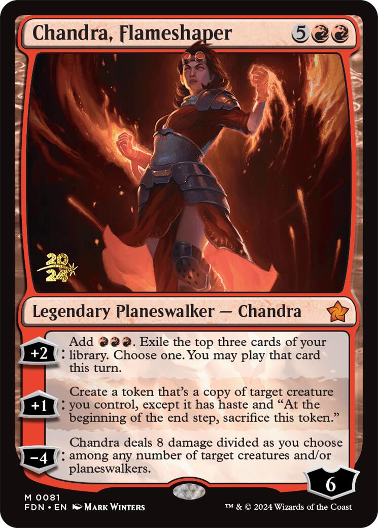 Chandra, Flameshaper [Foundations Prerelease Promos] | Dragon's Lair Comics and Fantasy Houston TX