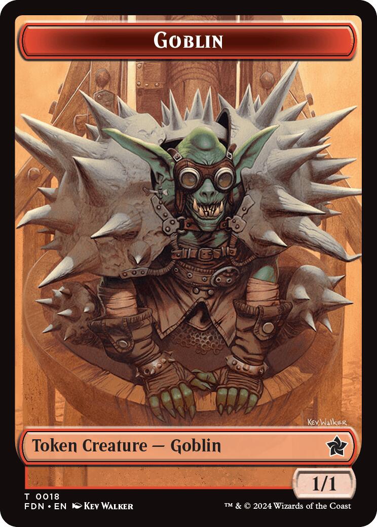 Drake // Goblin Doubled-Sided Token [Foundations Tokens] | Dragon's Lair Comics and Fantasy Houston TX