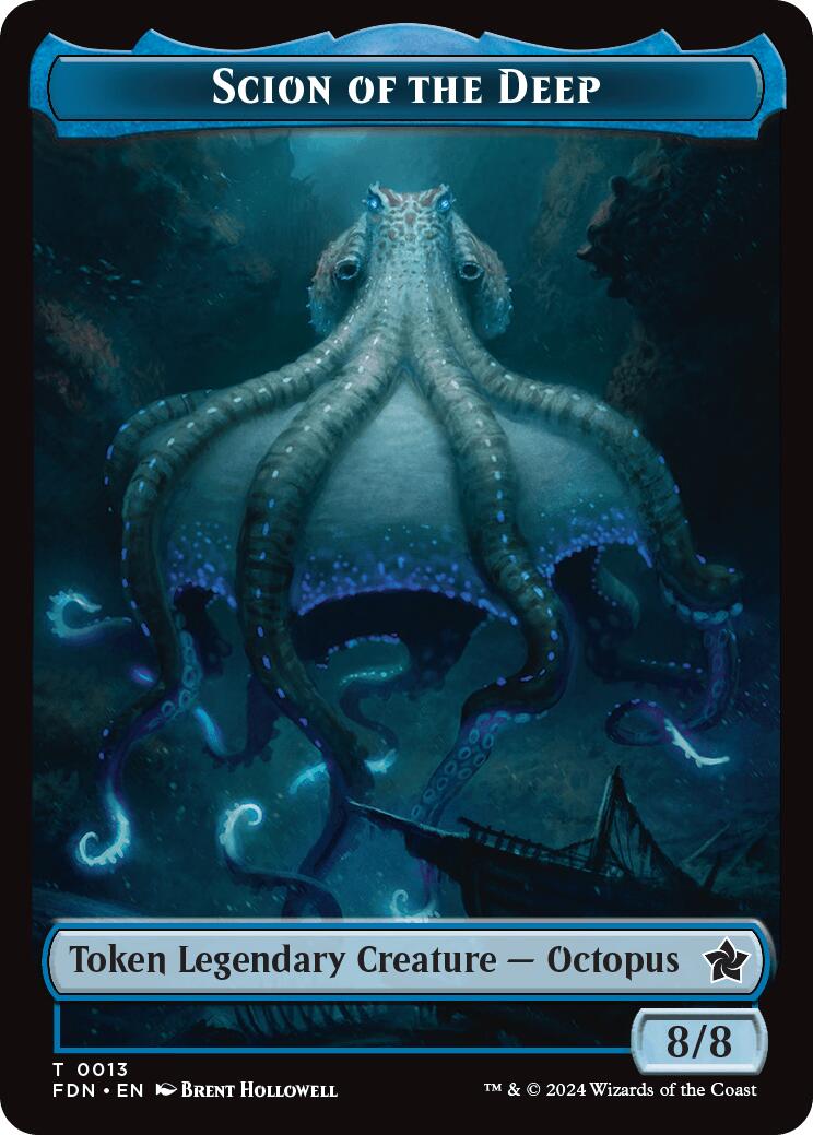 Scion of the Deep // Koma's Coil Doubled-Sided Token [Foundations Tokens] | Dragon's Lair Comics and Fantasy Houston TX