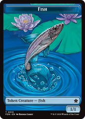 Faerie // Fish Doubled-Sided Token [Foundations Tokens] | Dragon's Lair Comics and Fantasy Houston TX