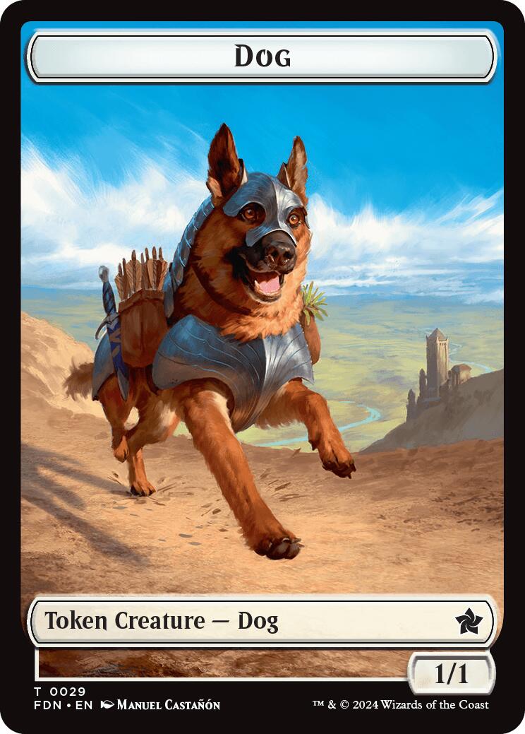 Dog // Beast (0033) Double-Sided Token [Foundations Tokens] | Dragon's Lair Comics and Fantasy Houston TX