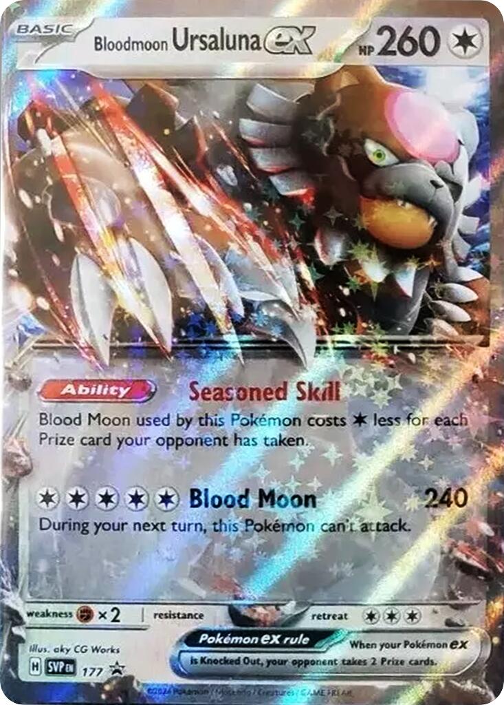 Bloodmoon Ursaluna ex (177) [Scarlet & Violet: Black Star Promos] | Dragon's Lair Comics and Fantasy Houston TX