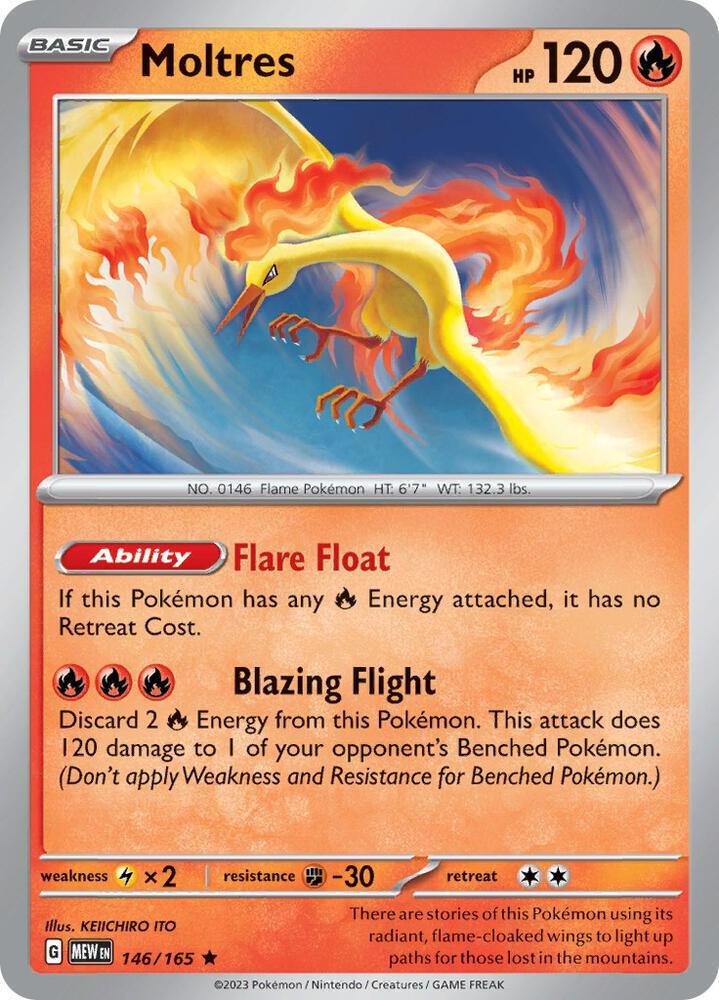 Moltres (146/165 - Deck Exclusives) [Scarlet & Violet 151] | Dragon's Lair Comics and Fantasy Houston TX