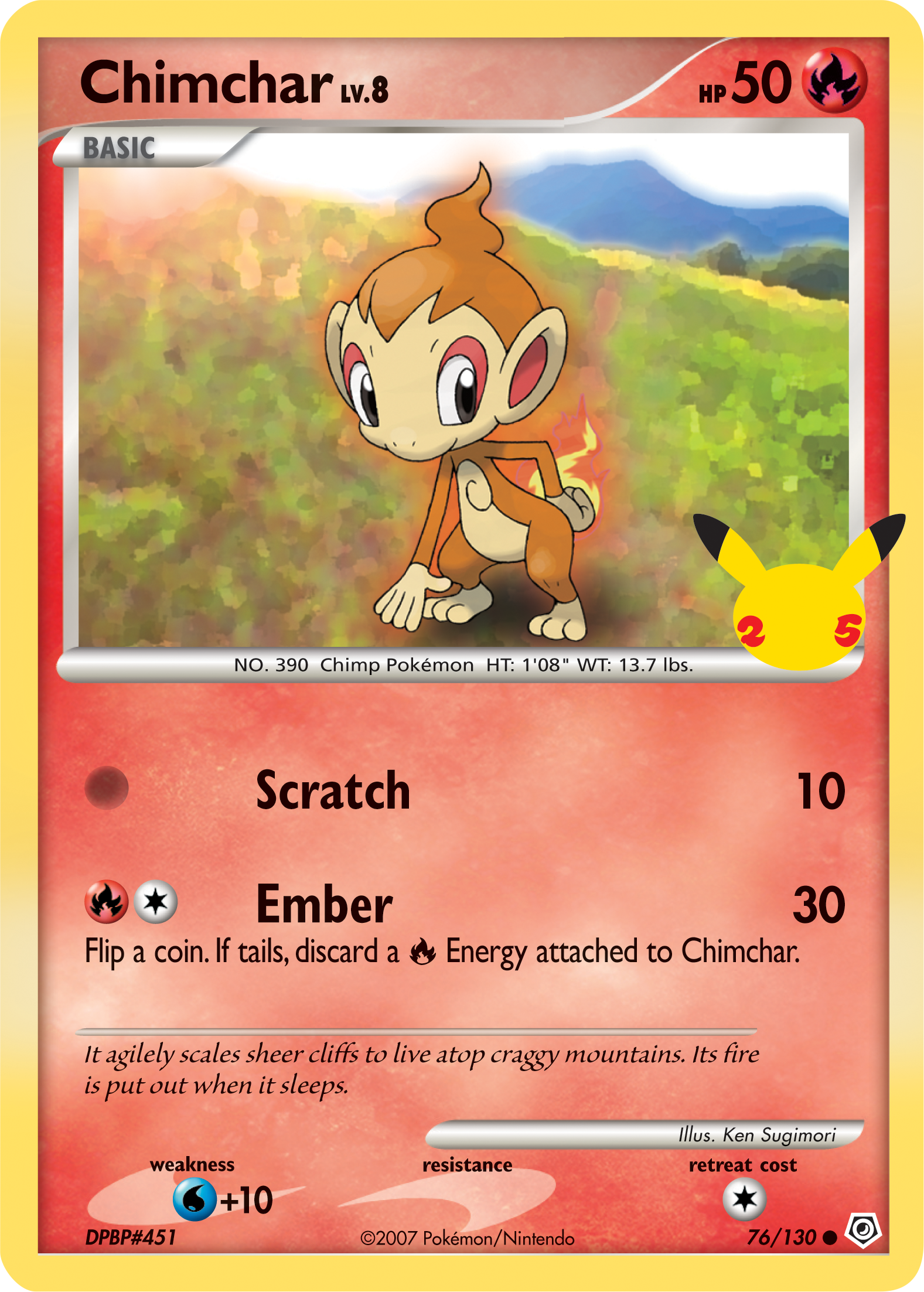 Chimchar (76/130) (Jumbo Card) [First Partner Pack] | Dragon's Lair Comics and Fantasy Houston TX