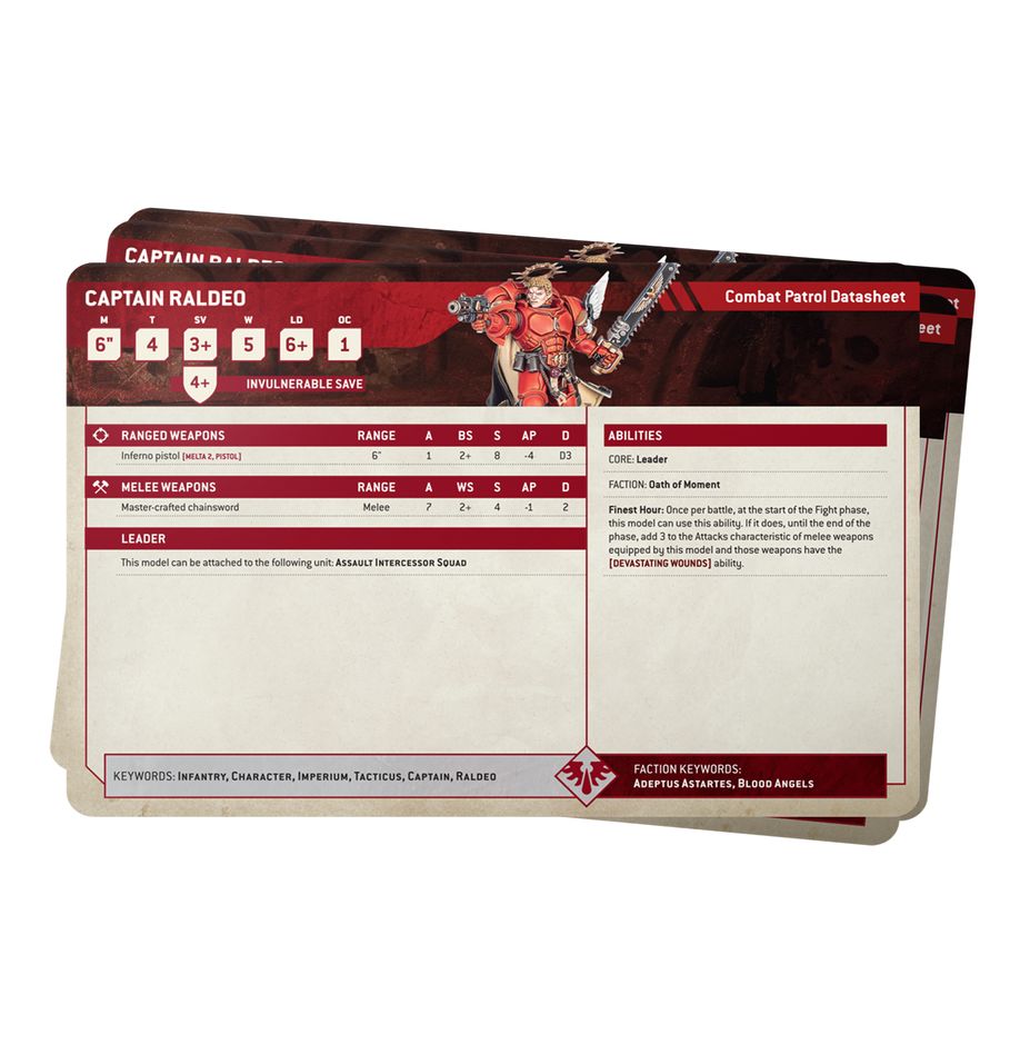 Warhammer 40k: Blood Angels Datasheet Cards | Dragon's Lair Comics and Fantasy Houston TX