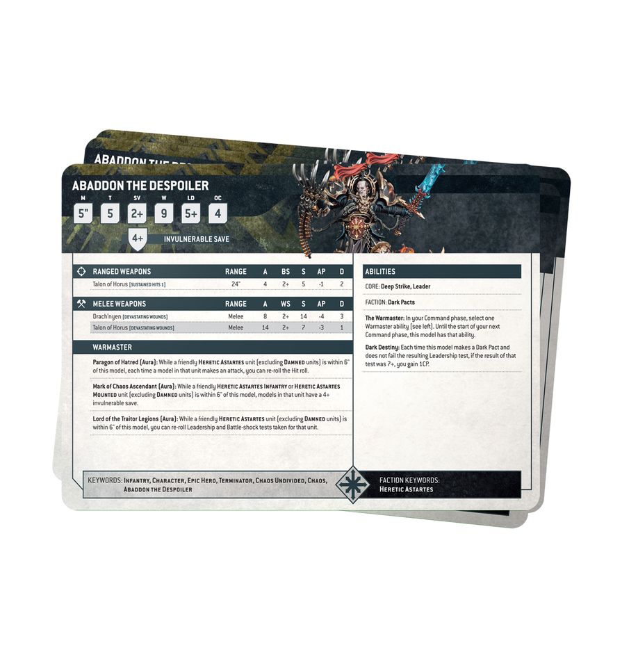 Warhammer 40k: Datasheet Cards Chaos Space Marines | Dragon's Lair Comics and Fantasy Houston TX