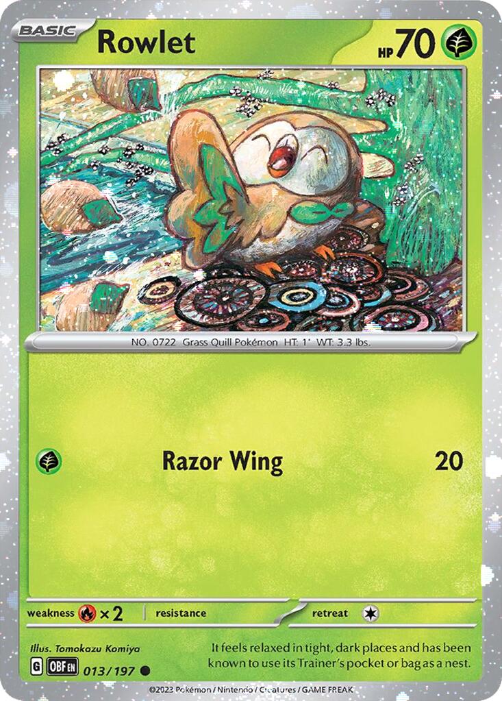 Rowlet (013/197) (Cosmos Holo) [Miscellaneous Cards] | Dragon's Lair Comics and Fantasy Houston TX