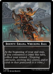 Bounty: Eriana, Wrecking Ball // Bounty Rules Double-Sided Token [Outlaws of Thunder Junction Commander Tokens] | Dragon's Lair Comics and Fantasy Houston TX