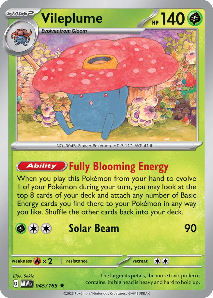 Vileplume (045/165) (Theme Deck Exclusive) [Scarlet & Violet 151] | Dragon's Lair Comics and Fantasy Houston TX