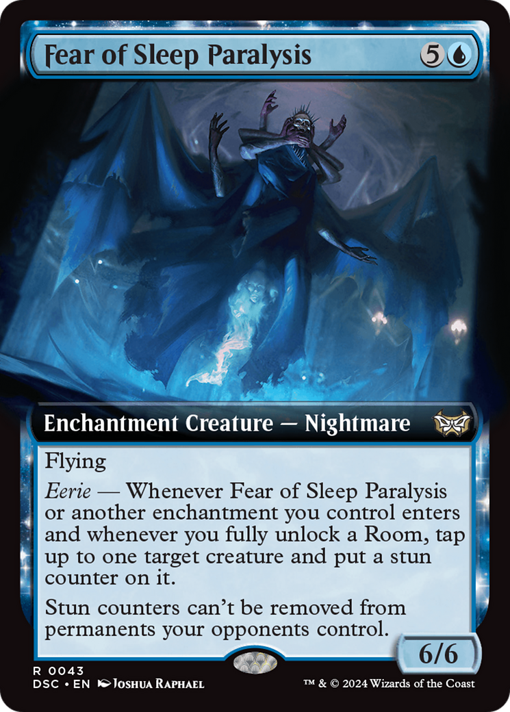 Fear of Sleep Paralysis (Extended Art) [Duskmourn: House of Horror Commander] | Dragon's Lair Comics and Fantasy Houston TX