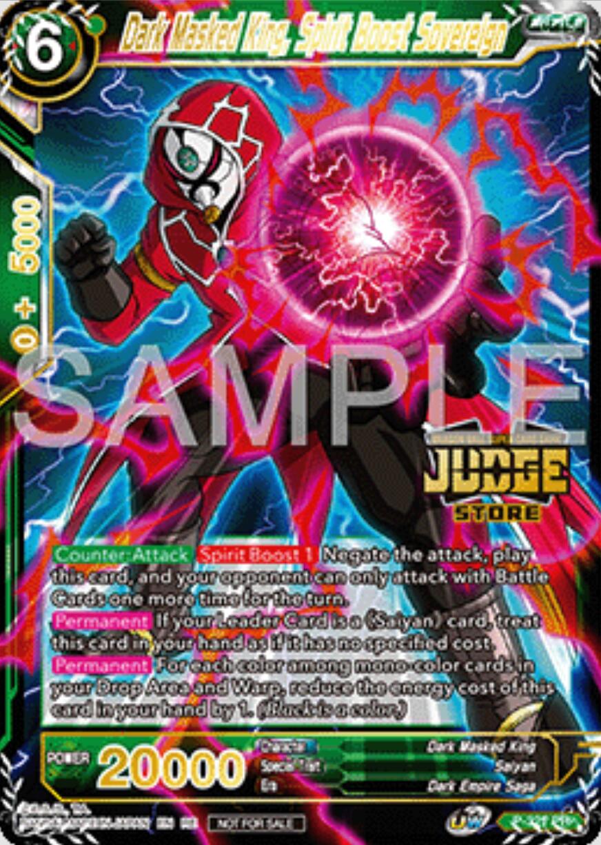 Dark Masked King, Spirit Boost Sovereign (Judge Pack Vol.16) (Store) (P-321) [Judge Promotion Cards] | Dragon's Lair Comics and Fantasy Houston TX