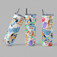 The Geek Boutique: Blue Dog Inspired Cartoon Blue Glow Tumbler | Dragon's Lair Comics and Fantasy Houston TX