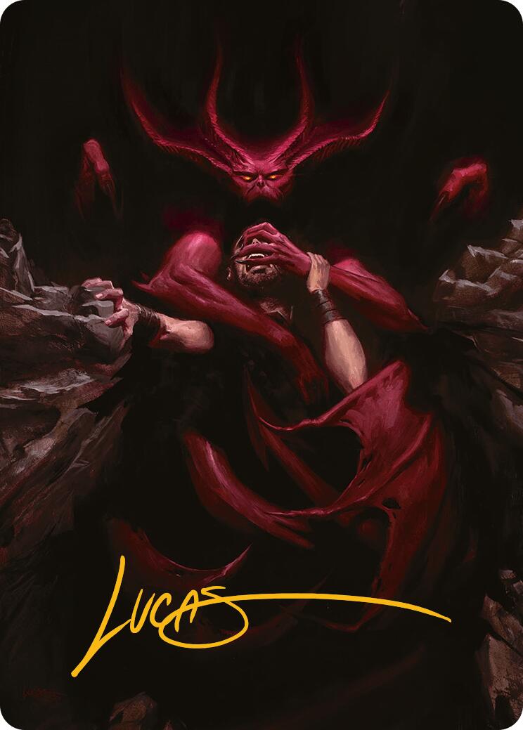 Infernal Grasp Art Card (Gold-Stamped Signature) [Innistrad Remastered Art Series] | Dragon's Lair Comics and Fantasy Houston TX