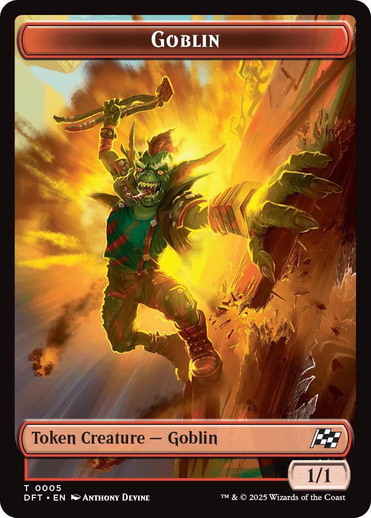 Goblin // Thopter (0010) Double-Sided Token [Aetherdrift Tokens] | Dragon's Lair Comics and Fantasy Houston TX