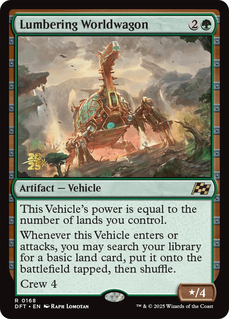 Lumbering Worldwagon [Aetherdrift Prerelease Promos] | Dragon's Lair Comics and Fantasy Houston TX