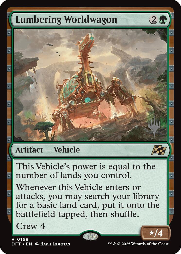 Lumbering Worldwagon (Promo Pack) [Aetherdrift Promos] | Dragon's Lair Comics and Fantasy Houston TX