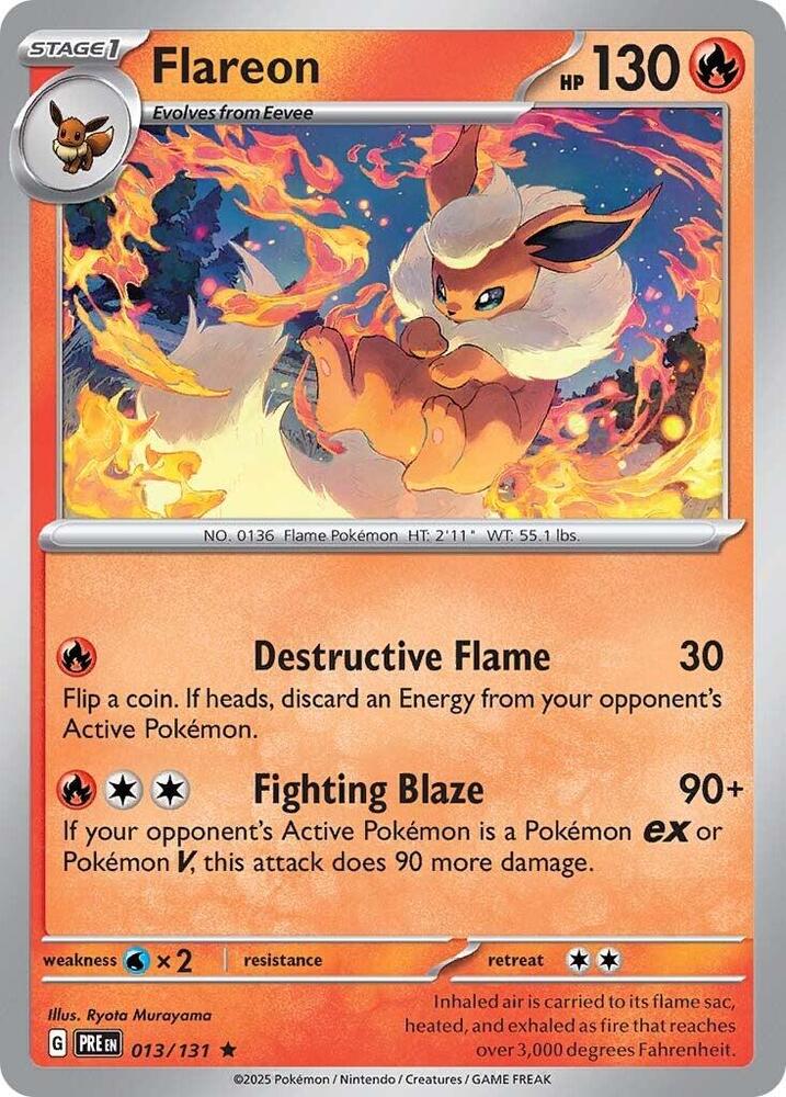 Flareon (013/131) [Scarlet & Violet: Prismatic Evolutions] | Dragon's Lair Comics and Fantasy Houston TX