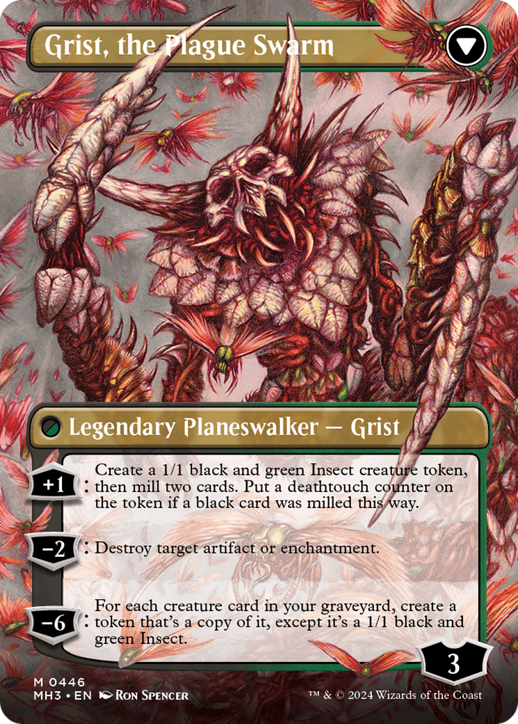 Grist, Voracious Larva // Grist, the Plague Swarm (Borderless) [Modern Horizons 3] | Dragon's Lair Comics and Fantasy Houston TX