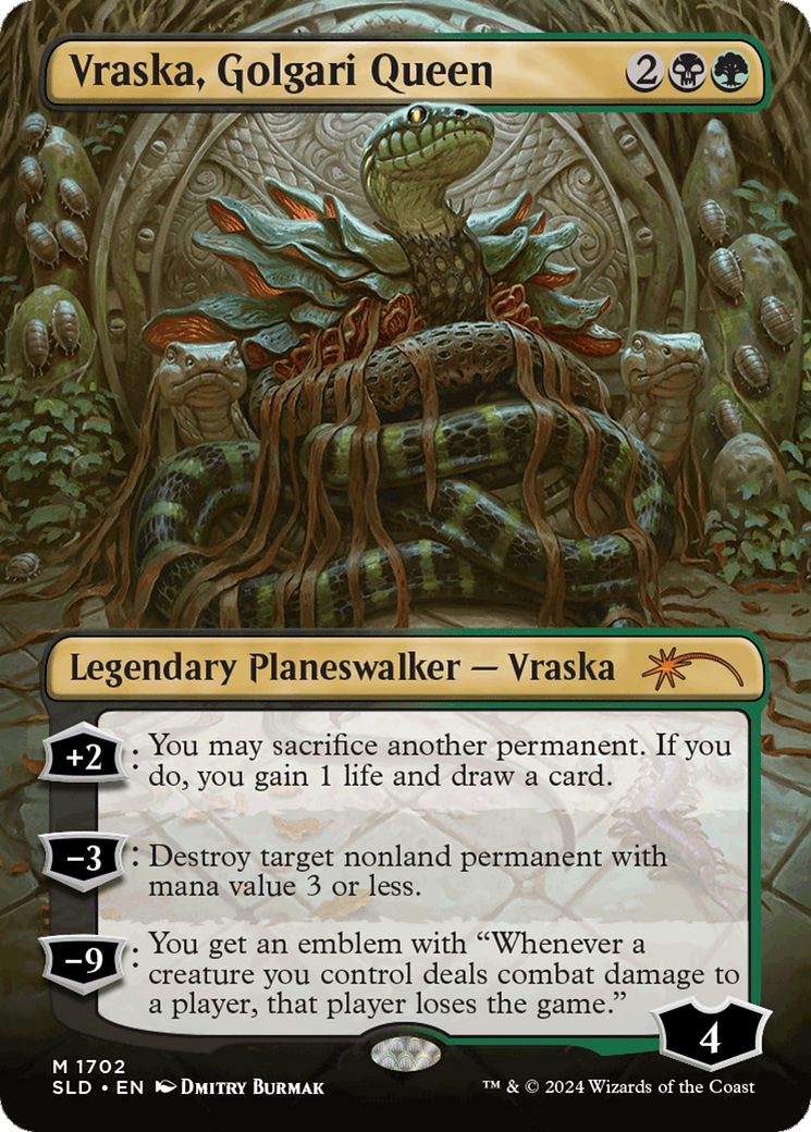 Vraska, Golgari Queen (1702) (Rainbow Foil) [Secret Lair Drop Series] | Dragon's Lair Comics and Fantasy Houston TX