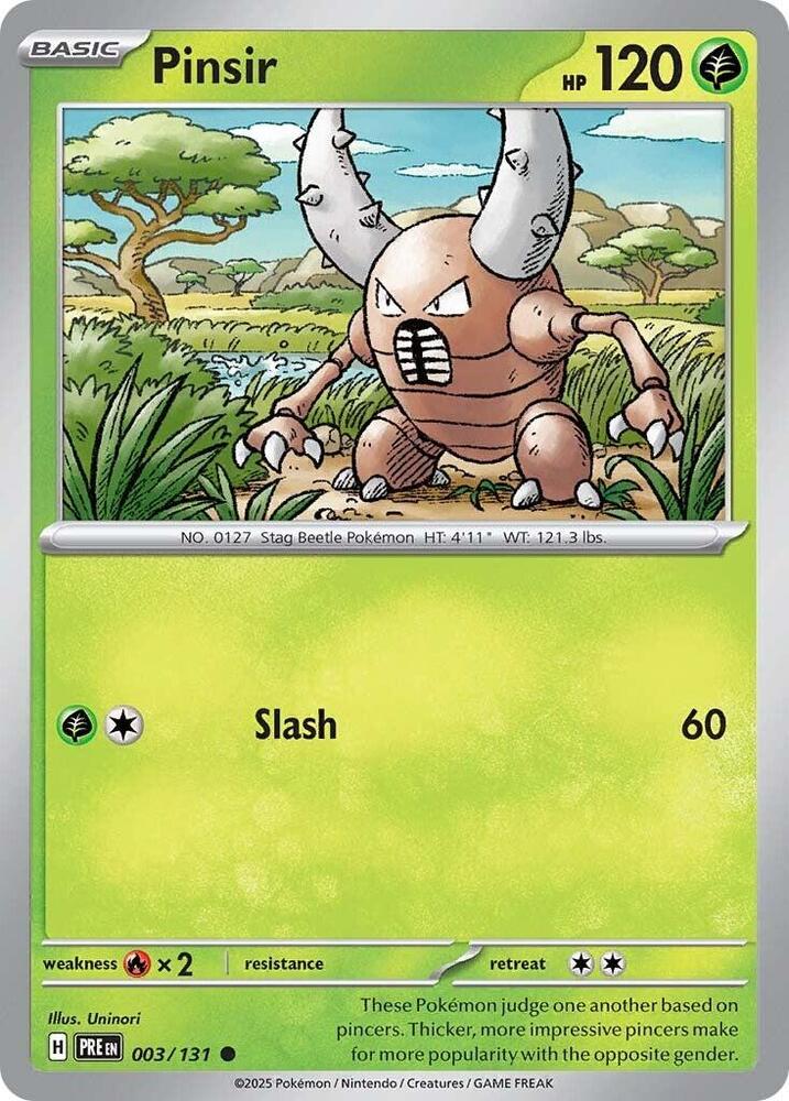 Pinsir (003/131) [Scarlet & Violet: Prismatic Evolutions] | Dragon's Lair Comics and Fantasy Houston TX