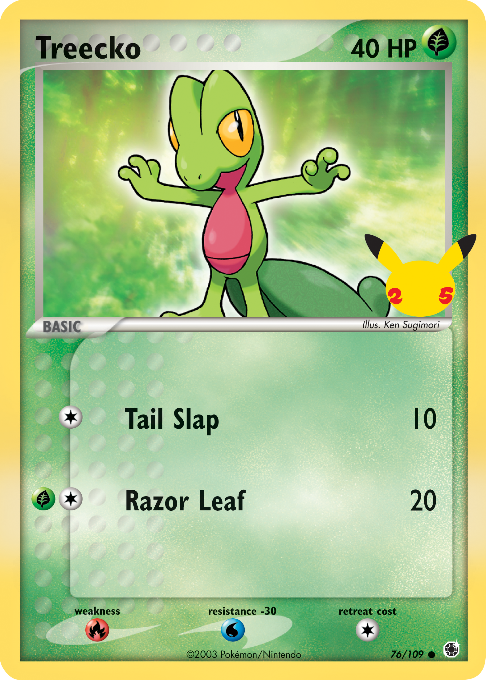 Treecko (76/109) (Jumbo Card) [First Partner Pack] | Dragon's Lair Comics and Fantasy Houston TX