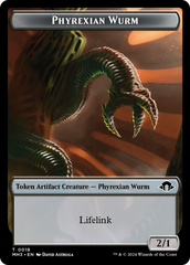 Servo // Phyrexian Wurm (0018) Double-Sided Token [Modern Horizons 3 Tokens] | Dragon's Lair Comics and Fantasy Houston TX