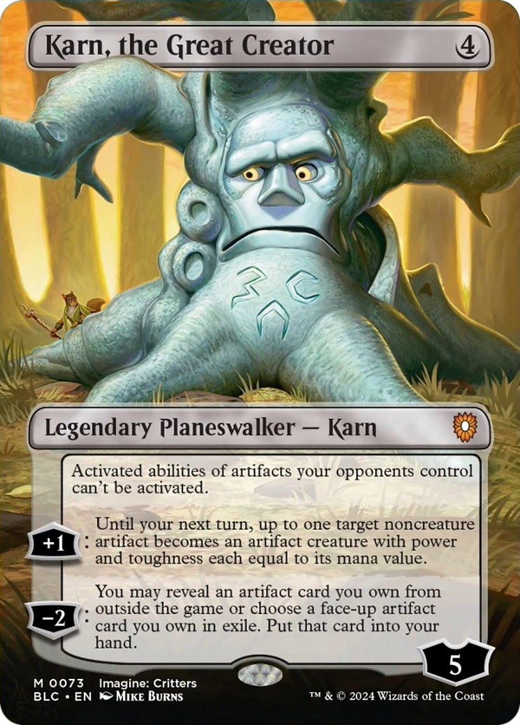 Karn, the Great Creator (Borderless) [Bloomburrow Commander] | Dragon's Lair Comics and Fantasy Houston TX