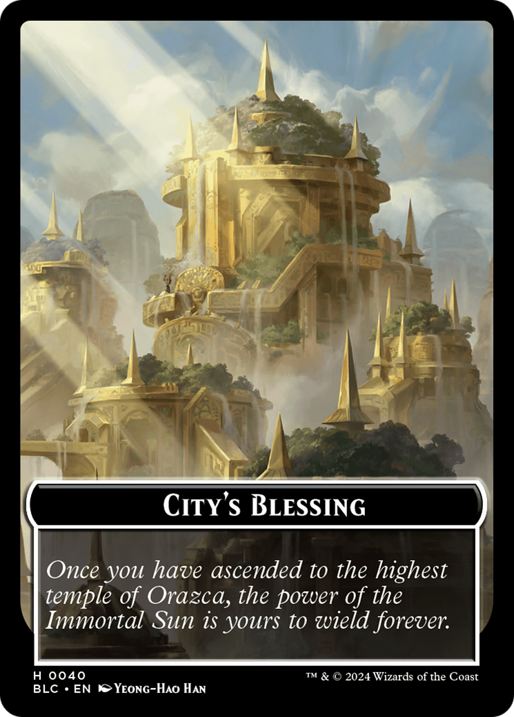 Hamster // City's Blessing Double-Sided Token [Bloomburrow Commander Tokens] | Dragon's Lair Comics and Fantasy Houston TX