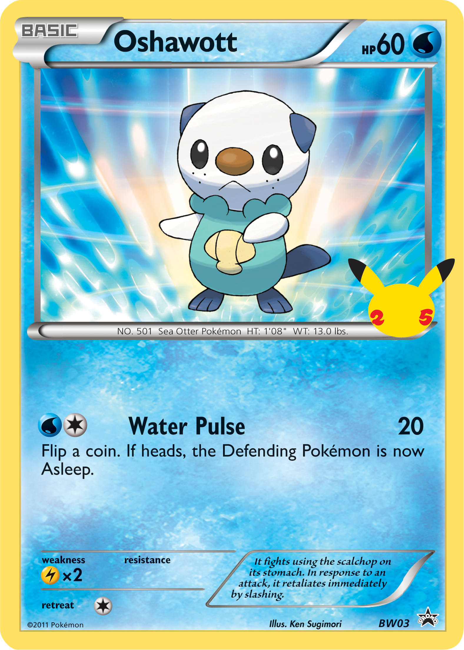 Oshawott (BW03) (Jumbo Card) [First Partner Pack] | Dragon's Lair Comics and Fantasy Houston TX