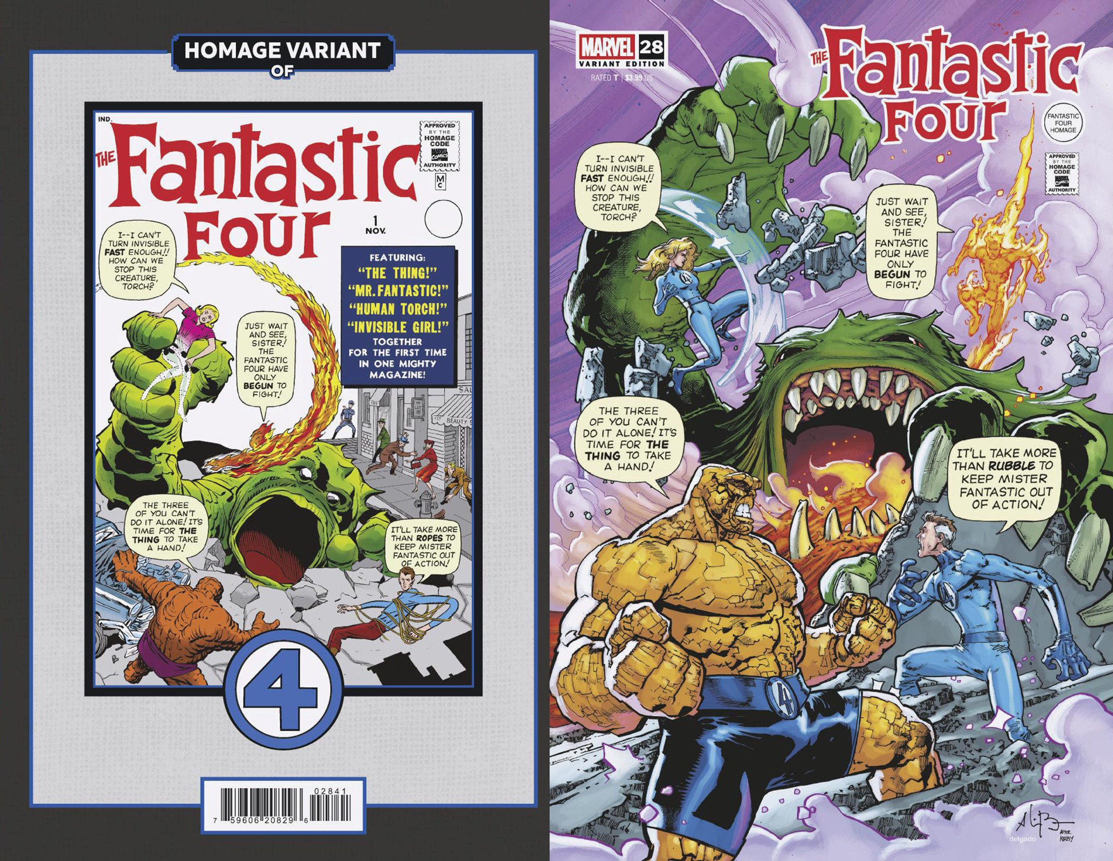 Fantastic Four #28 Andrei Bressan Fantastic Four Homage Variant | Dragon's Lair Comics and Fantasy Houston TX