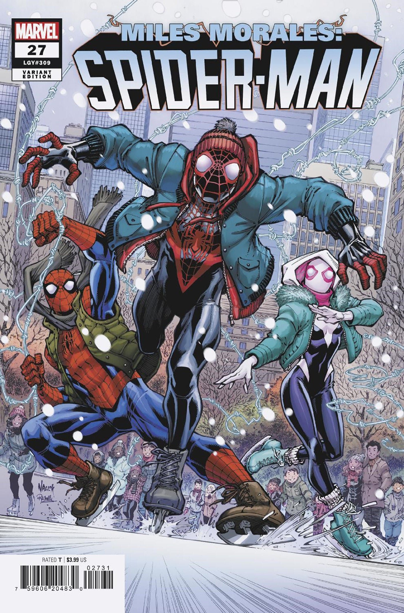 Miles Morales: Spider-Man #27 Todd Nauck Winter Holiday Variant | Dragon's Lair Comics and Fantasy Houston TX