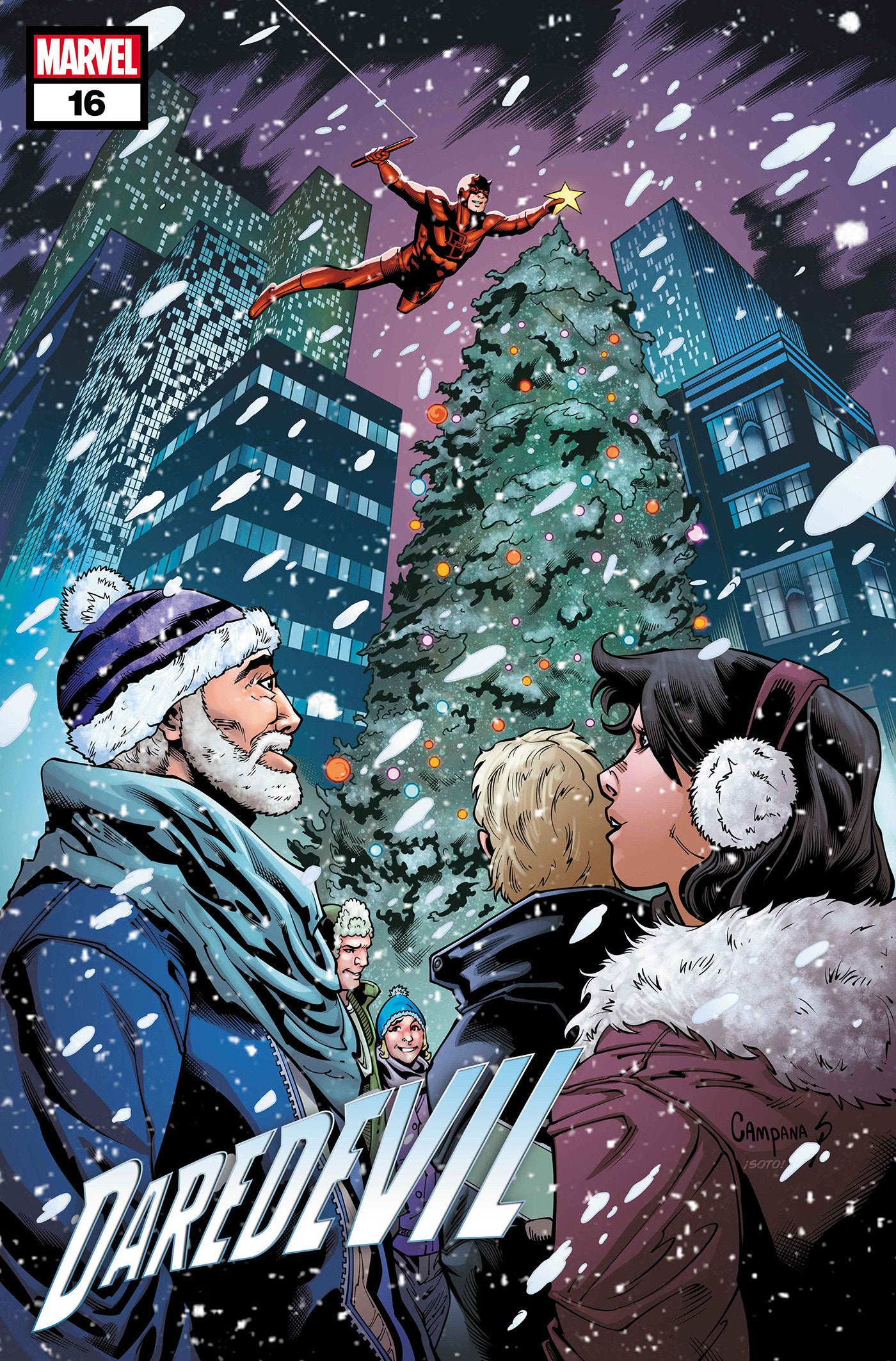 Daredevil #16 Chris Campana Winter Holiday Variant | Dragon's Lair Comics and Fantasy Houston TX