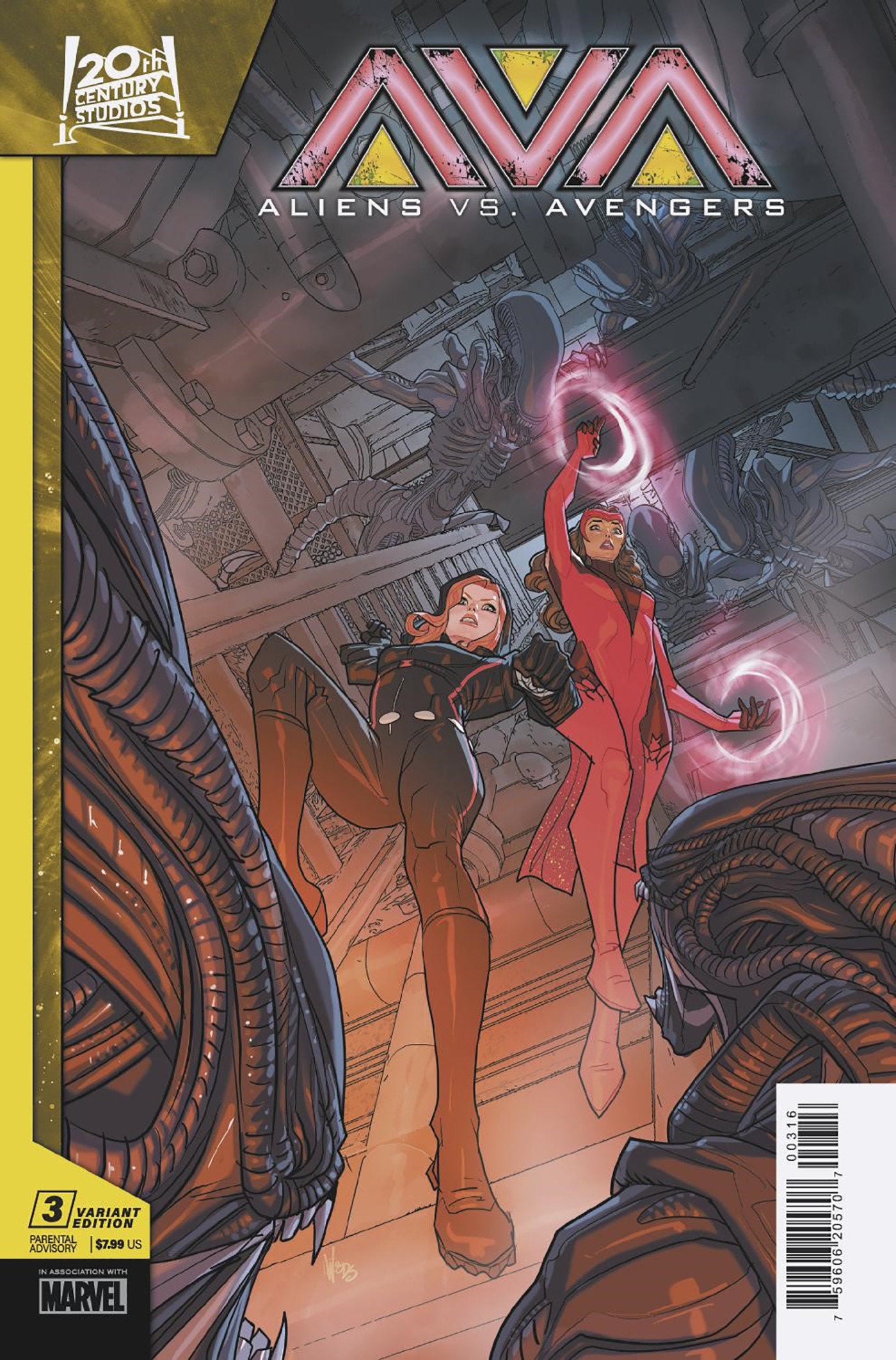 Aliens vs Avengers #3 (Of 4) 25 Copy Variant Edition Pete Woods Variant | Dragon's Lair Comics and Fantasy Houston TX