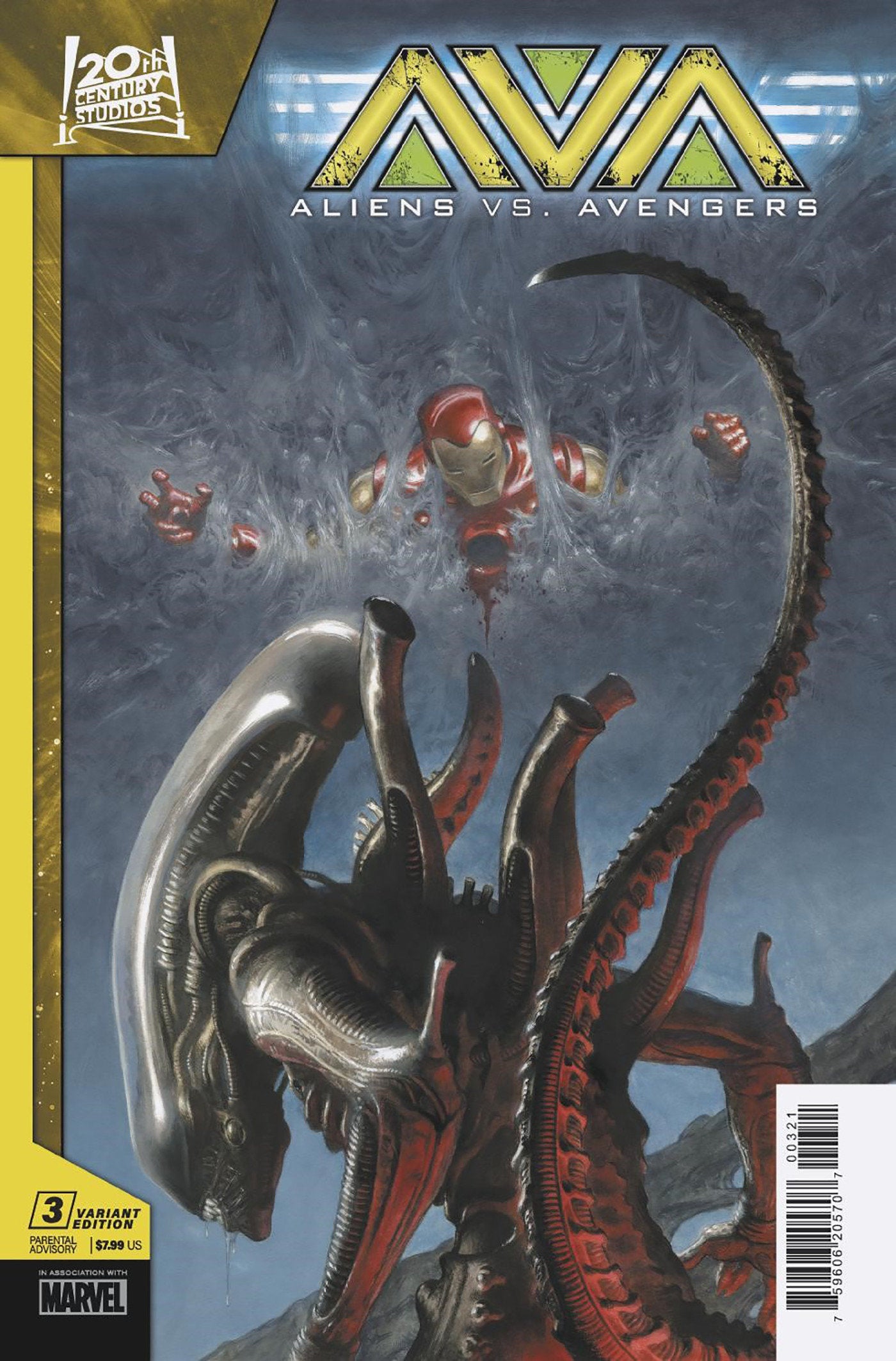 Aliens vs Avengers #3 (Of 4) Paolo Rivera Variant | Dragon's Lair Comics and Fantasy Houston TX